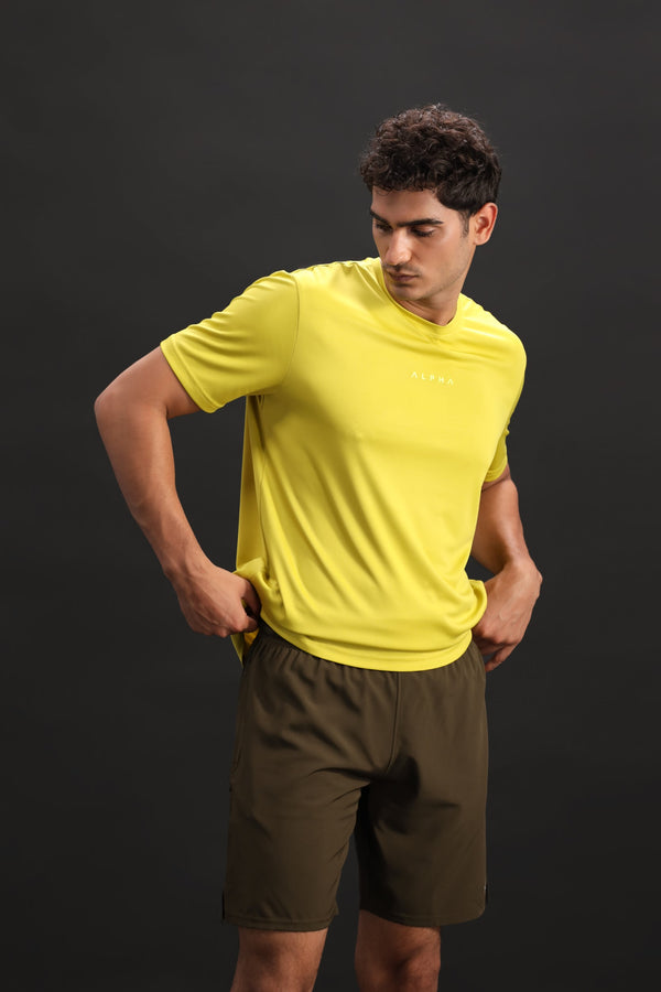 Butter yellow workout tshirt