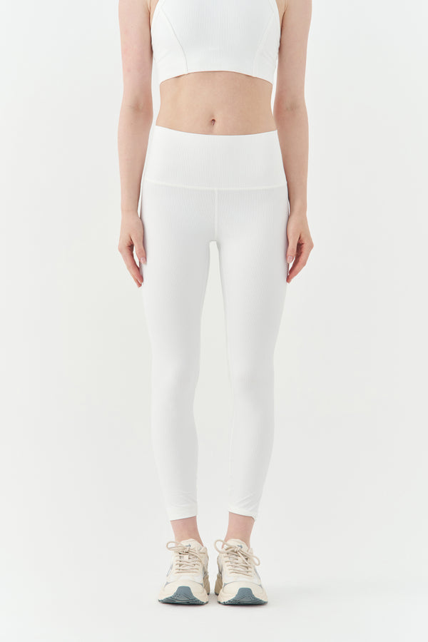 White Textured Core Tights