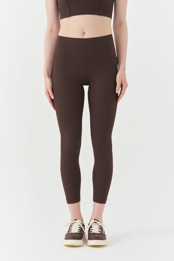 Brown Textured Core Tights