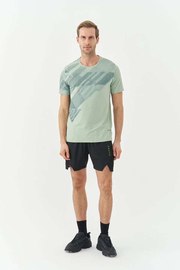 Green Graphic Dry-Tech Tshirt