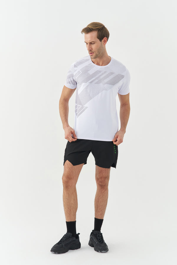 White Graphic Dry-Tech Tshirt