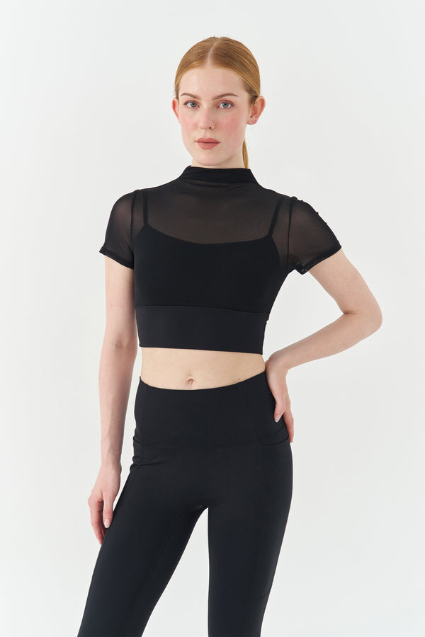 Black Sheer-Mesh Bralette