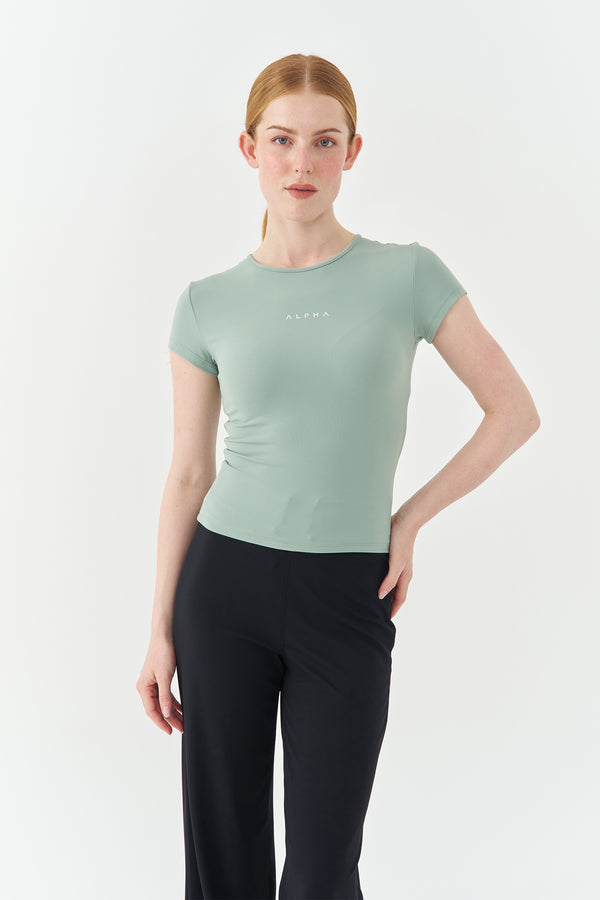 Tea Green Body-Fit Shirt