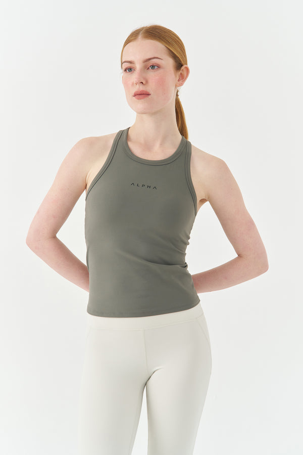 Tea Green Basic Tank Top