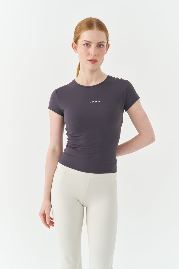 Matte Purple Body-Fit Shirt