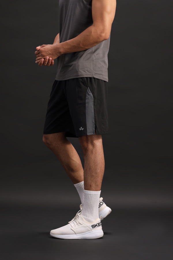 Black versatile training shorts