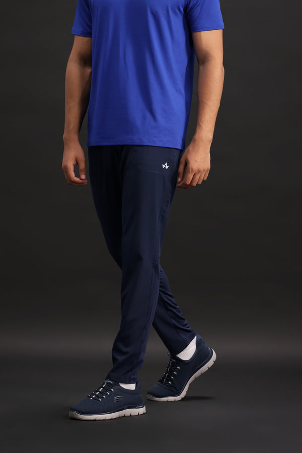 Midnight blue breathable workout trousers