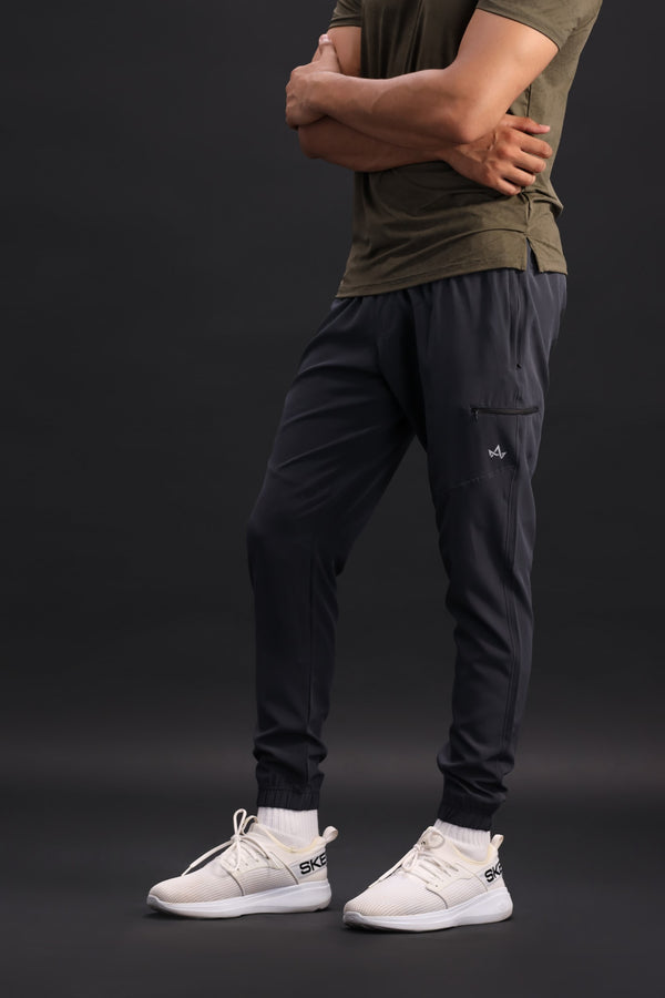 Dark grey multi-pockets training trousers